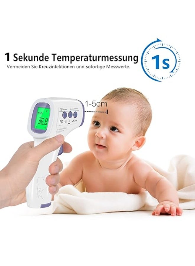 ترمومتر ديجيتال 2 في 1 لقياس حرارة الجسم والأسطح - جهاز طبي بالأشعة تحت الحمراء بدون تلامس - ميزان حرارة فوري مع تنبيه للحمى للأطفال والكبار - Image 3